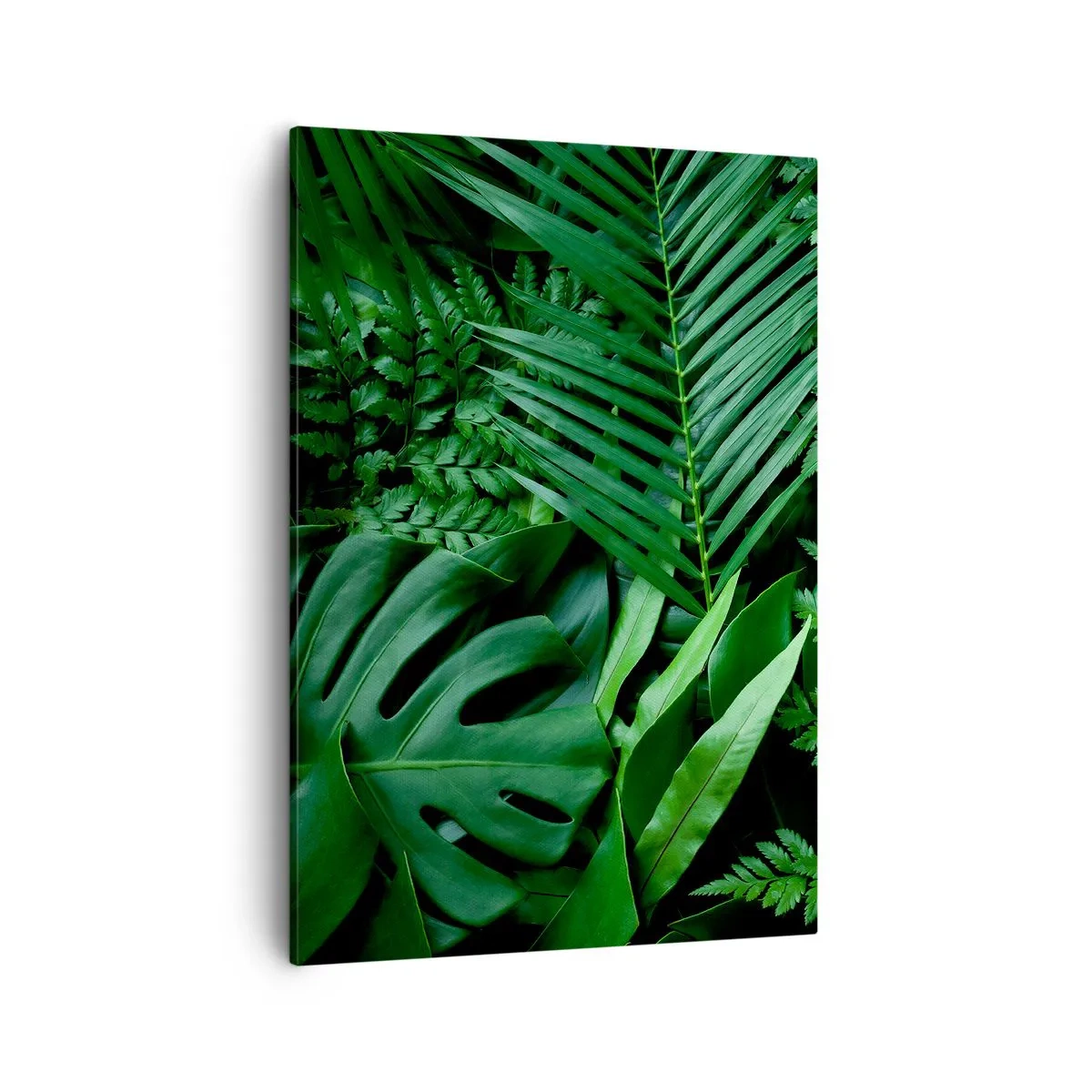 Lærredstryk - Billede på lærred - Kranset i grønt - 50x70 cm