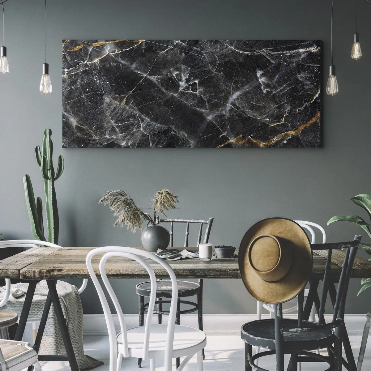 Lærredstryk - Billede på lærred - En stens indre liv - 120x50 cm