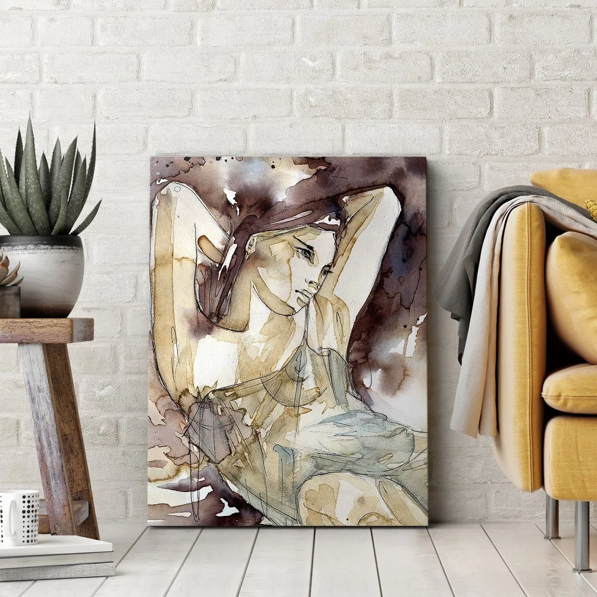 Lærredstryk - Billede på lærred - I stemning af lilla - 50x70 cm