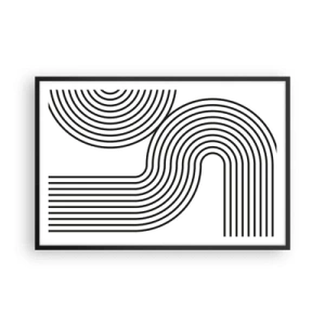 Plakat i sort ramme - På en kurve - 91x61 cm