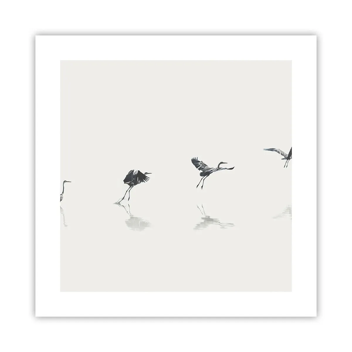 Plakat - Fire enkle trin - 40x40 cm