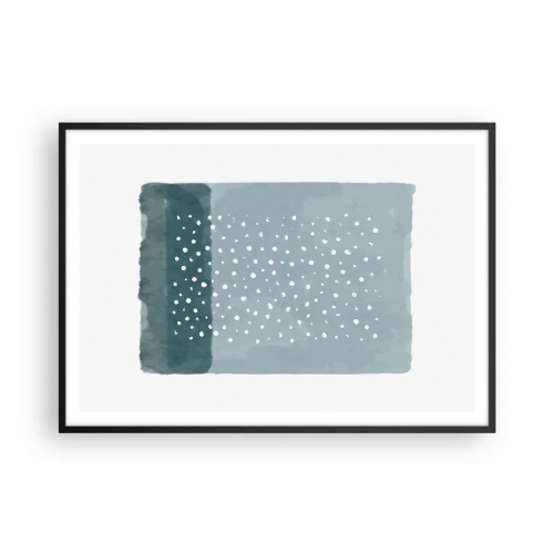 Plakat i sort ramme - Dyrket i blåt - 100x70 cm