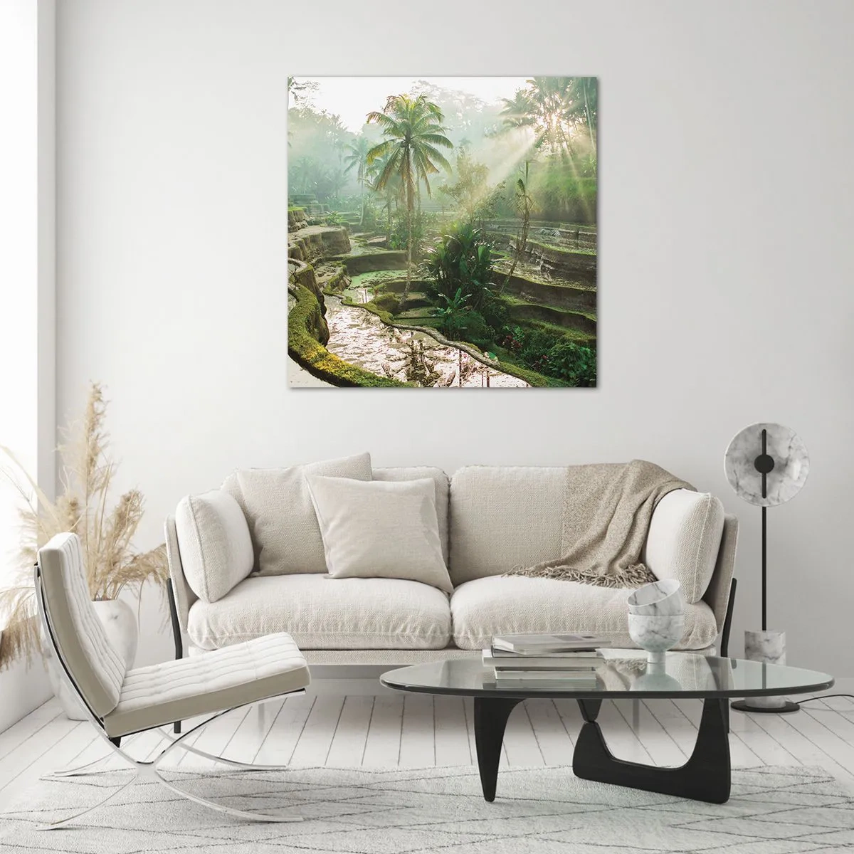 Billede på glas - Voksende op i solen - 70x70 cm