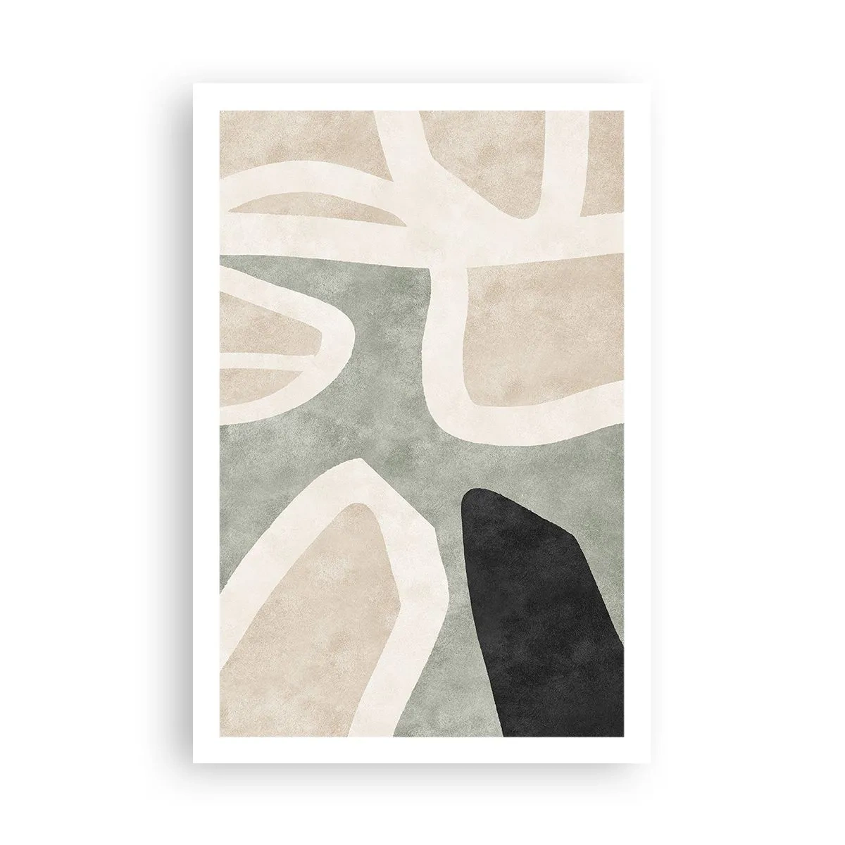 Plakat - Komposition med et sort tema - 61x91 cm