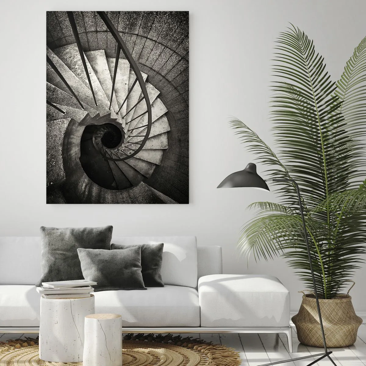Billede på glas - Op ad trapperne, ned ad trapperne - 50x70 cm
