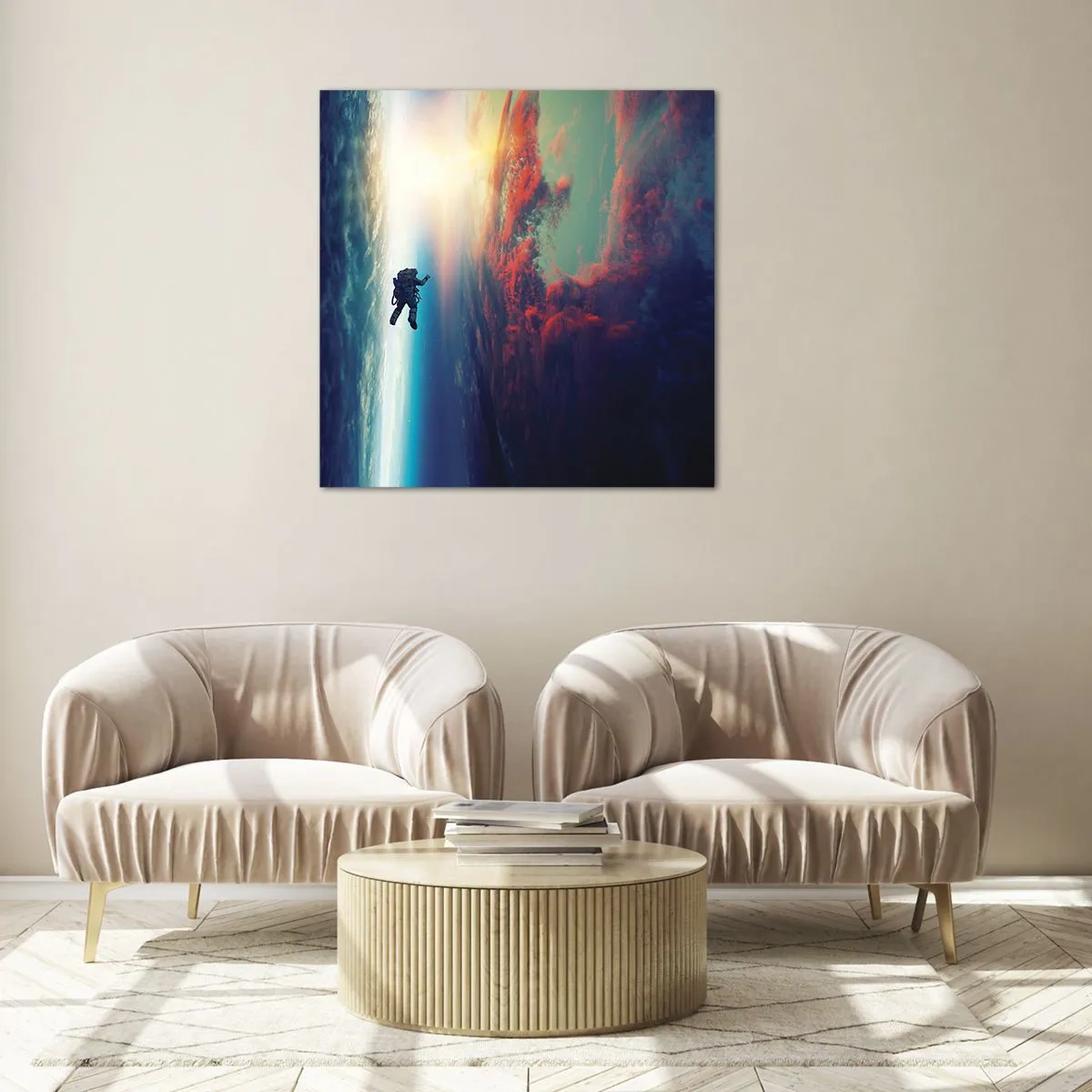 Billede på glas - Over for universet - 70x70 cm