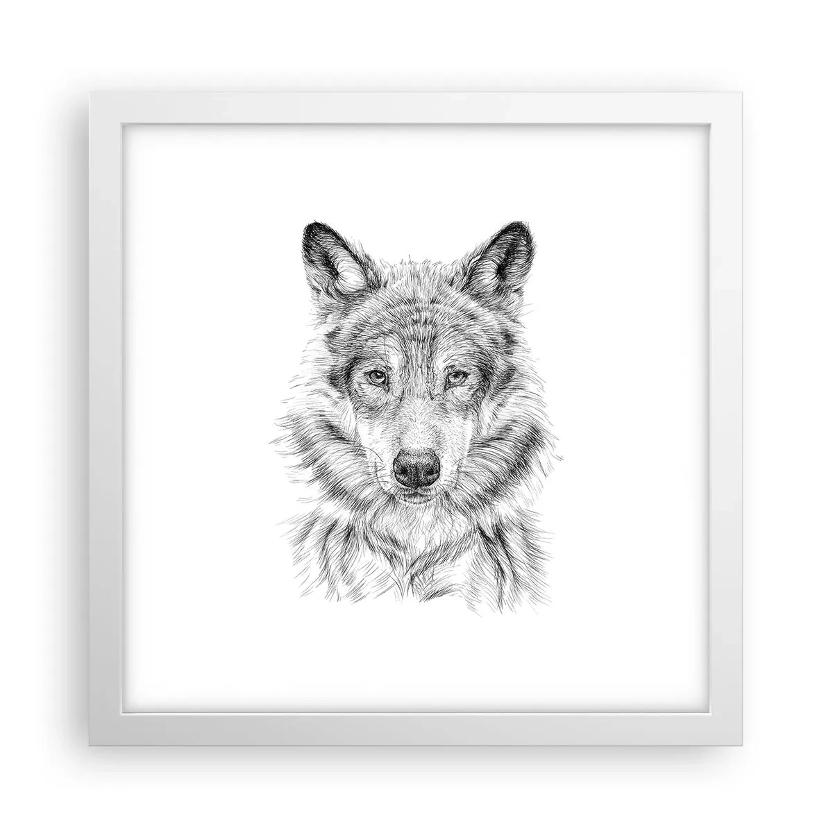 Plakat i hvid ramme - En født leder - 30x30 cm