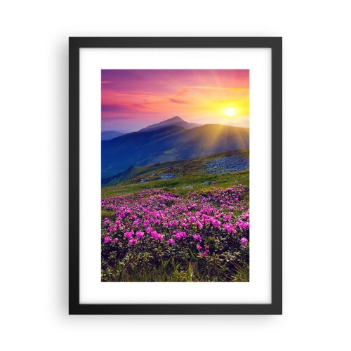 Plakat i sort ramme - ... Og rundt omkring dufter det af fyrretræer og krydderurter - 30x40 cm