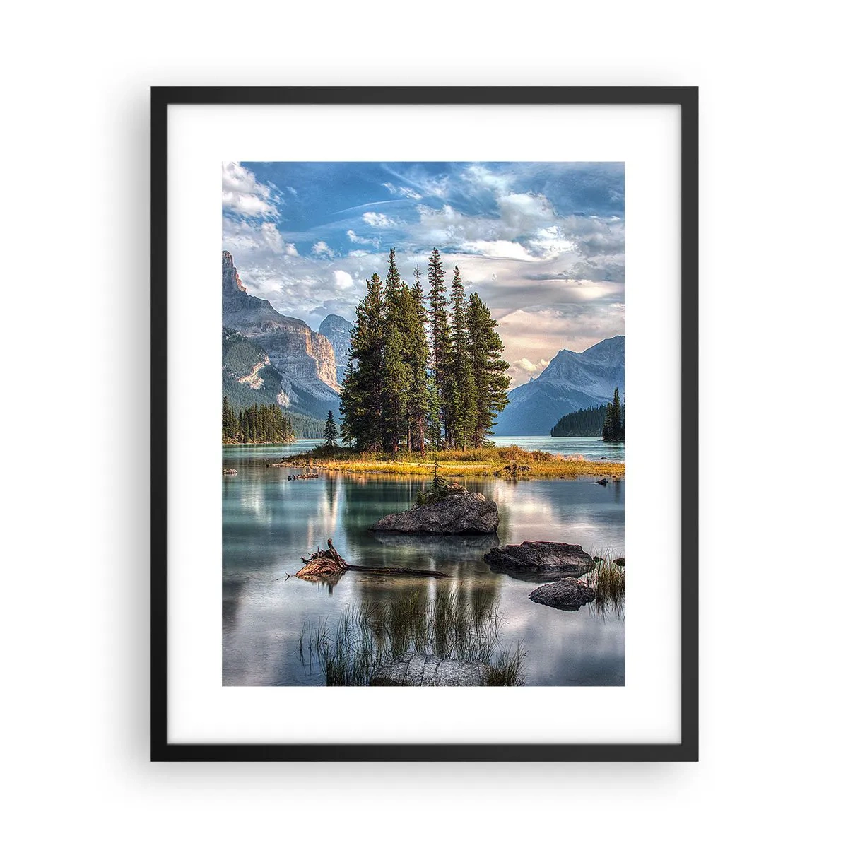 Plakat i sort ramme - Over store og klare vande… - 40x50 cm