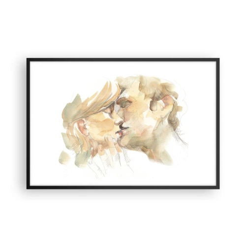 Plakat i sort ramme - Den fundne halvdel? - 91x61 cm