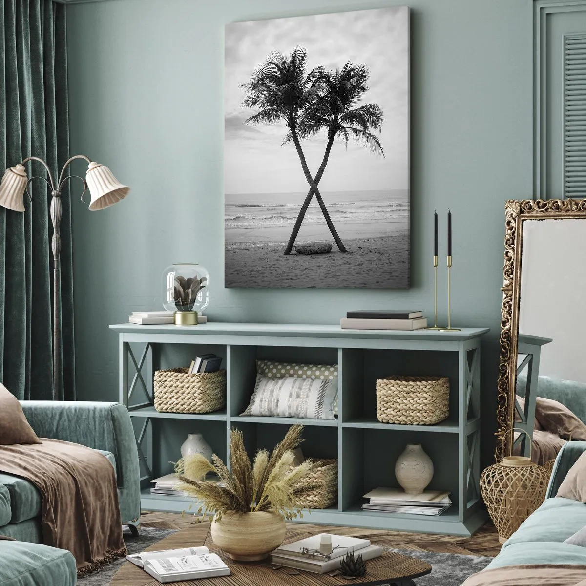 Lærredstryk - Billede på lærred - Ømt nærvær - 65x120 cm