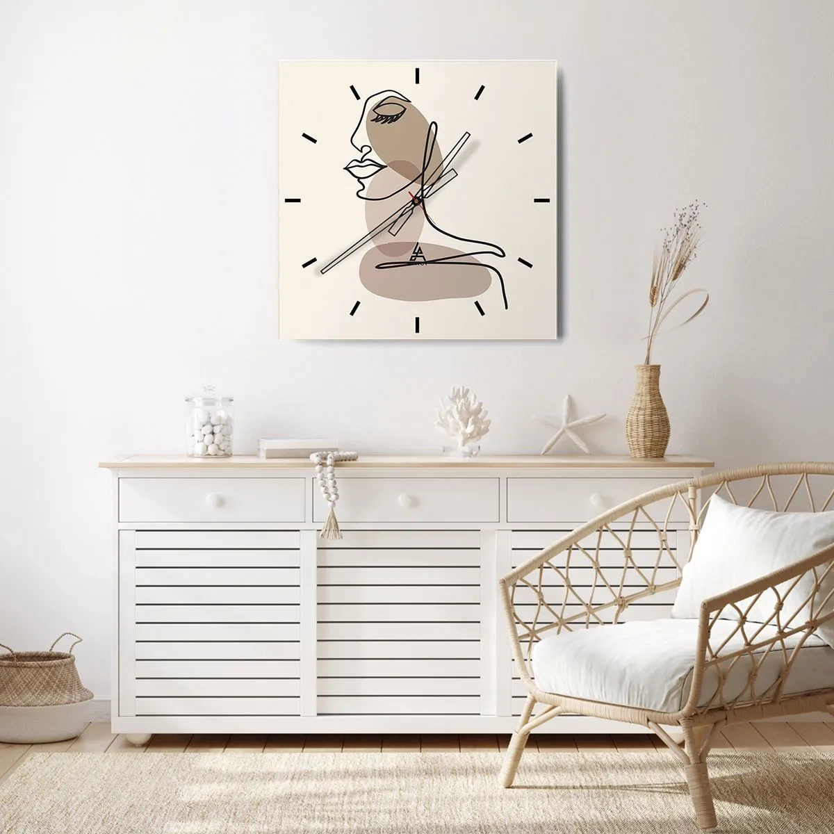 Vægur, Uret - Lytter til sig selv - 40x40 cm