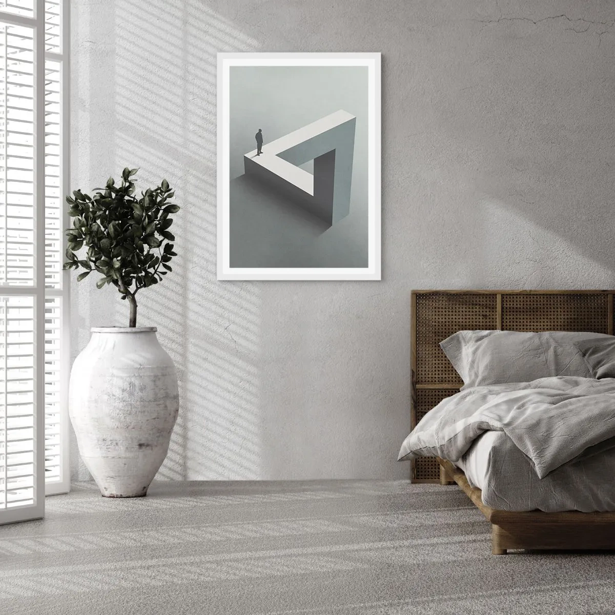 Plakat i hvid ramme - Og dog er det muligt - 70x100 cm