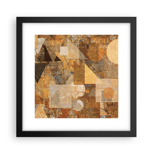 Plakat i sort ramme - Kubistisk bronzeundersøgelse - 30x30 cm