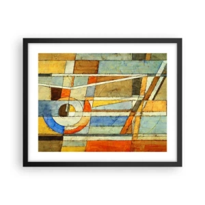 Plakat i sort ramme - Kubisme på en byggeplads - 50x40 cm