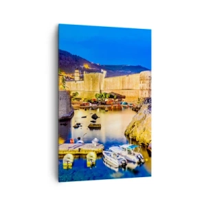 Lærredstryk - Billede på lærred - En lysende nat på Adriaterhavet - 80x120 cm