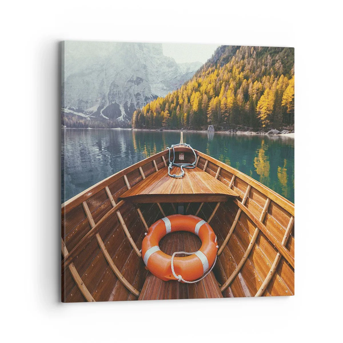 Lærredstryk - Billede på lærred - Bjergtur - 70x70 cm