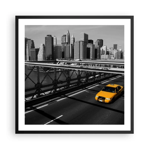 Plakat i sort ramme - Storbyens farve - 60x60 cm