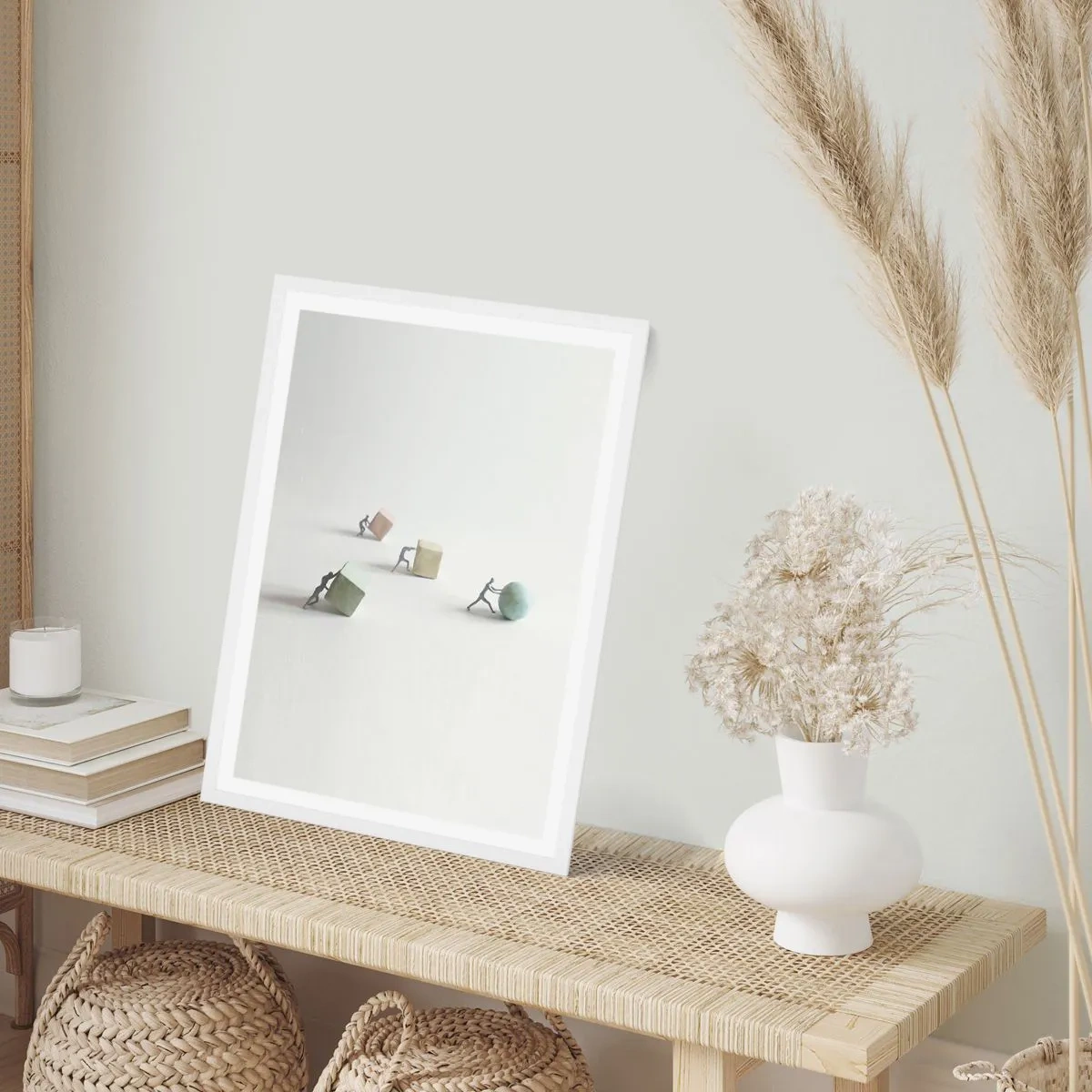 Plakat i hvid ramme - Selve livet - 50x70 cm