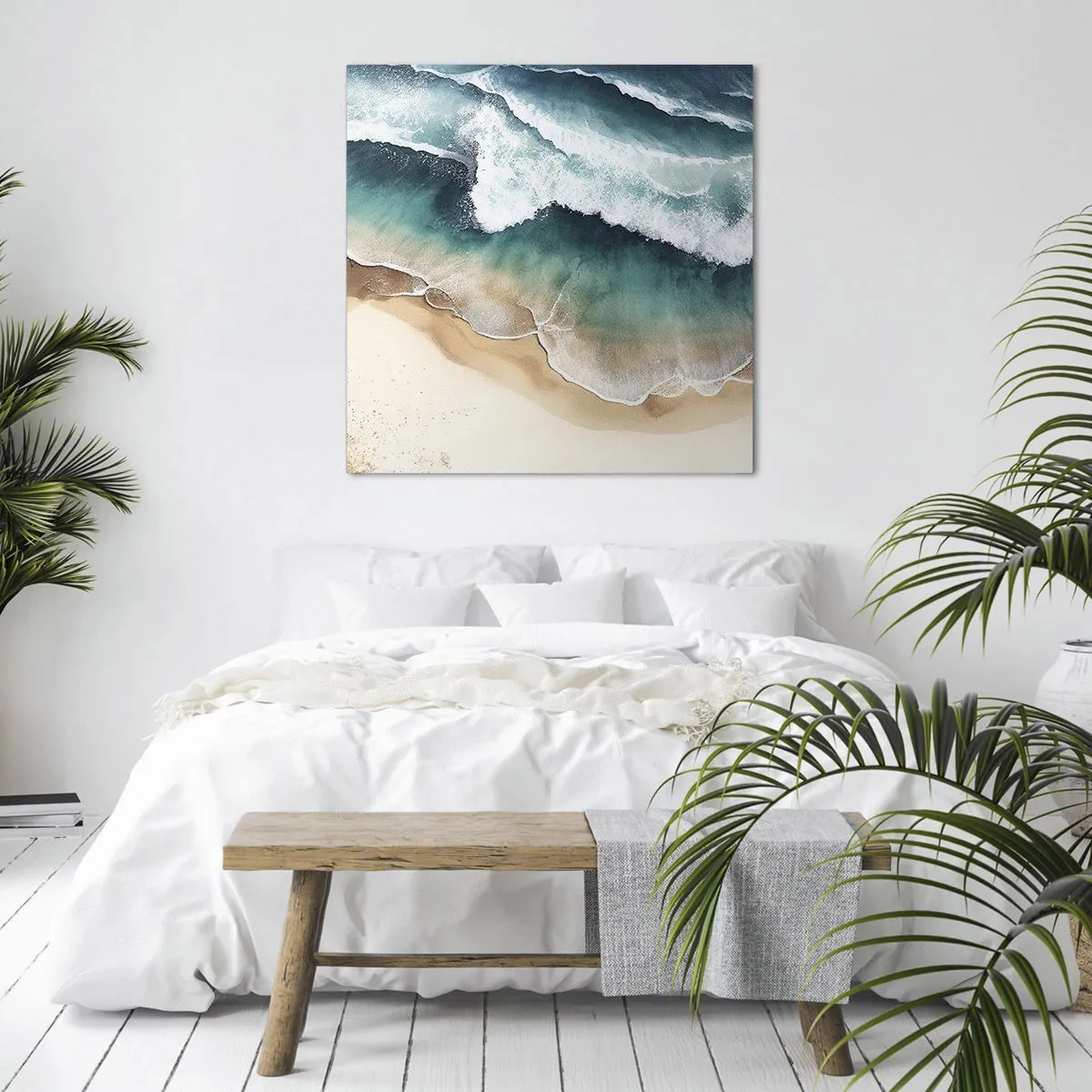 Lærredstryk - Billede på lærred - Et evigt møde - 50x50 cm