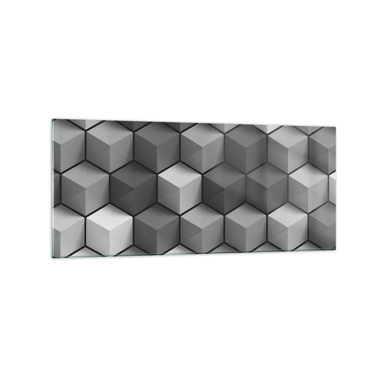 Billede på glas - Kubistisk puslespil - 120x50 cm