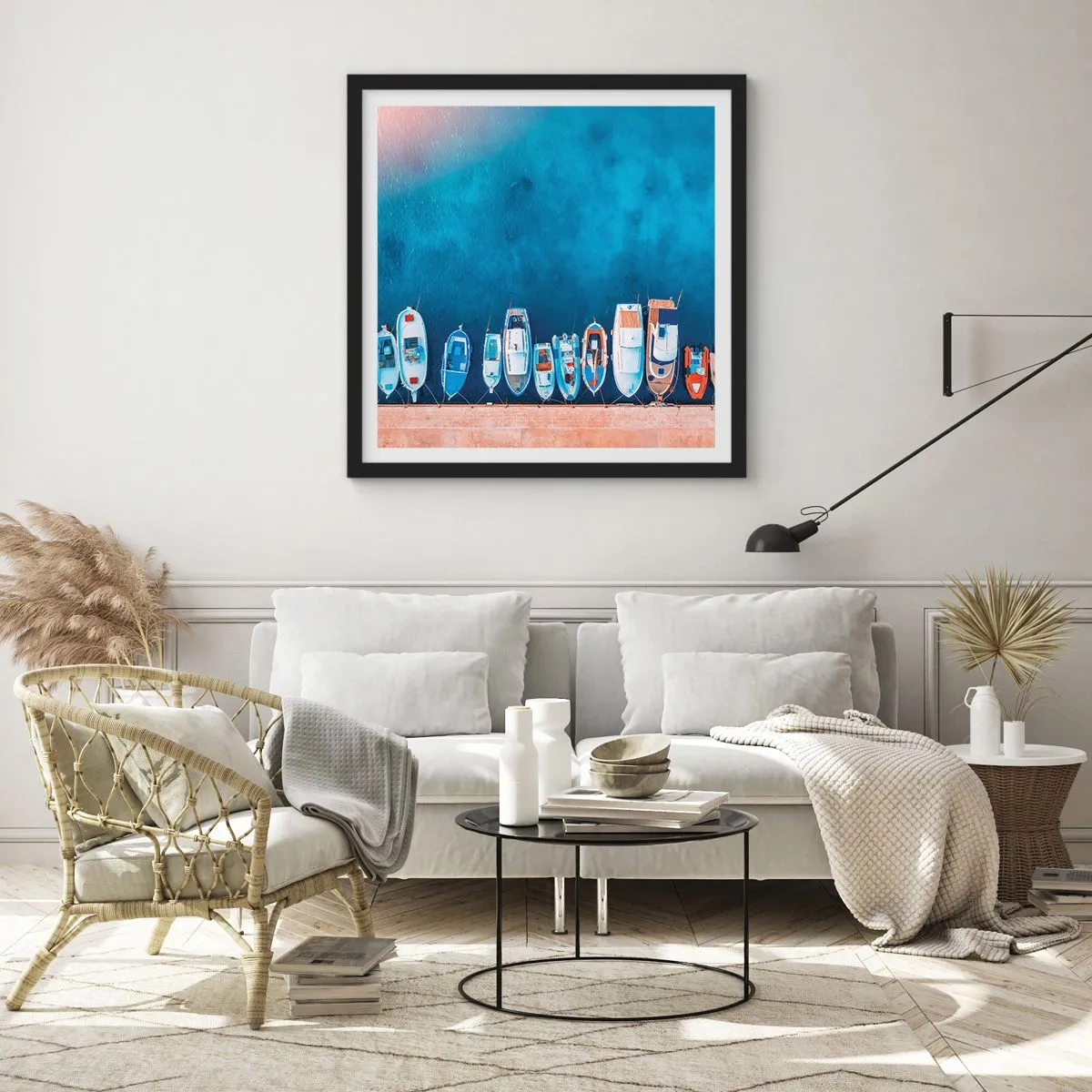 Plakat i sort ramme - I én række - 40x40 cm