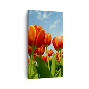 Lærredstryk - Billede på lærred - Bortset fra den blå himmel behøver de intet i livet - 45x80 cm