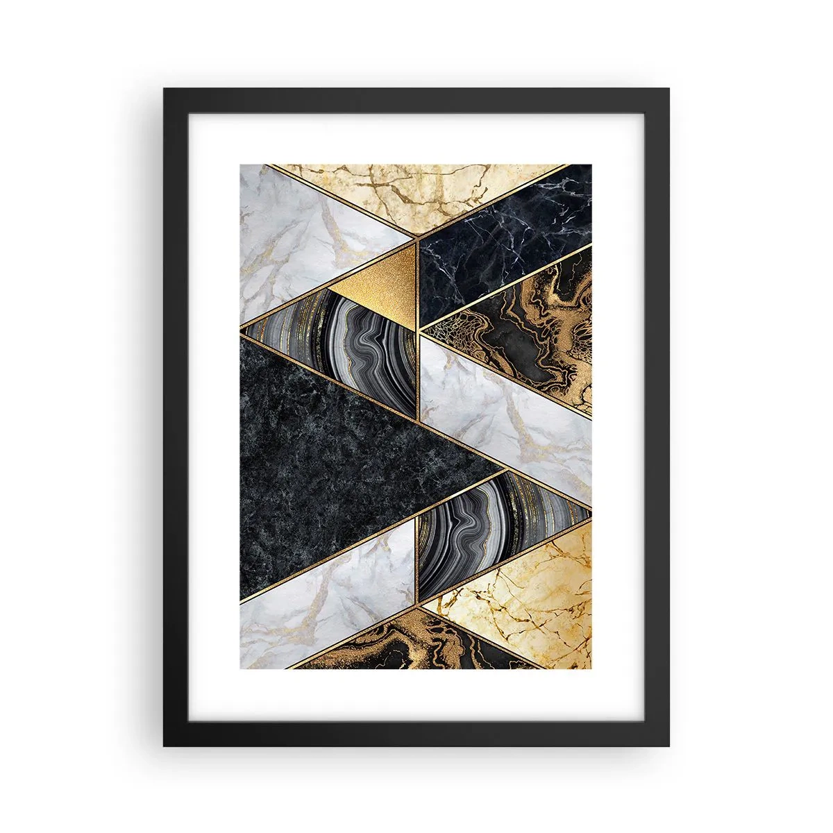 Plakat i sort ramme - Sten for sten - 30x40 cm