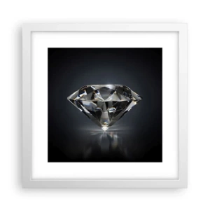 Plakat i hvid ramme - Bedste veninde - 30x30 cm