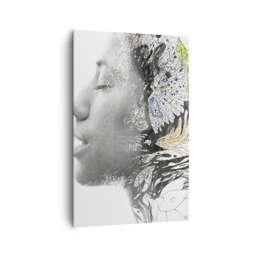 Lærredstryk - Billede på lærred - Nedsænket i naturen - 80x120 cm