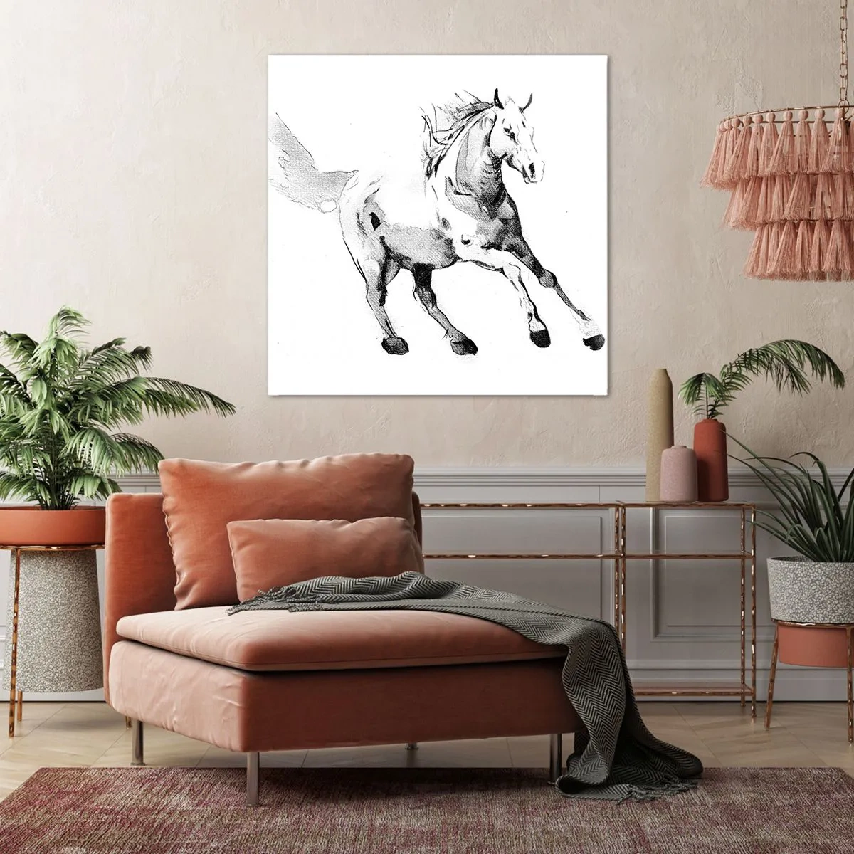 Lærredstryk - Billede på lærred - Utæmmet sjæl - 70x70 cm