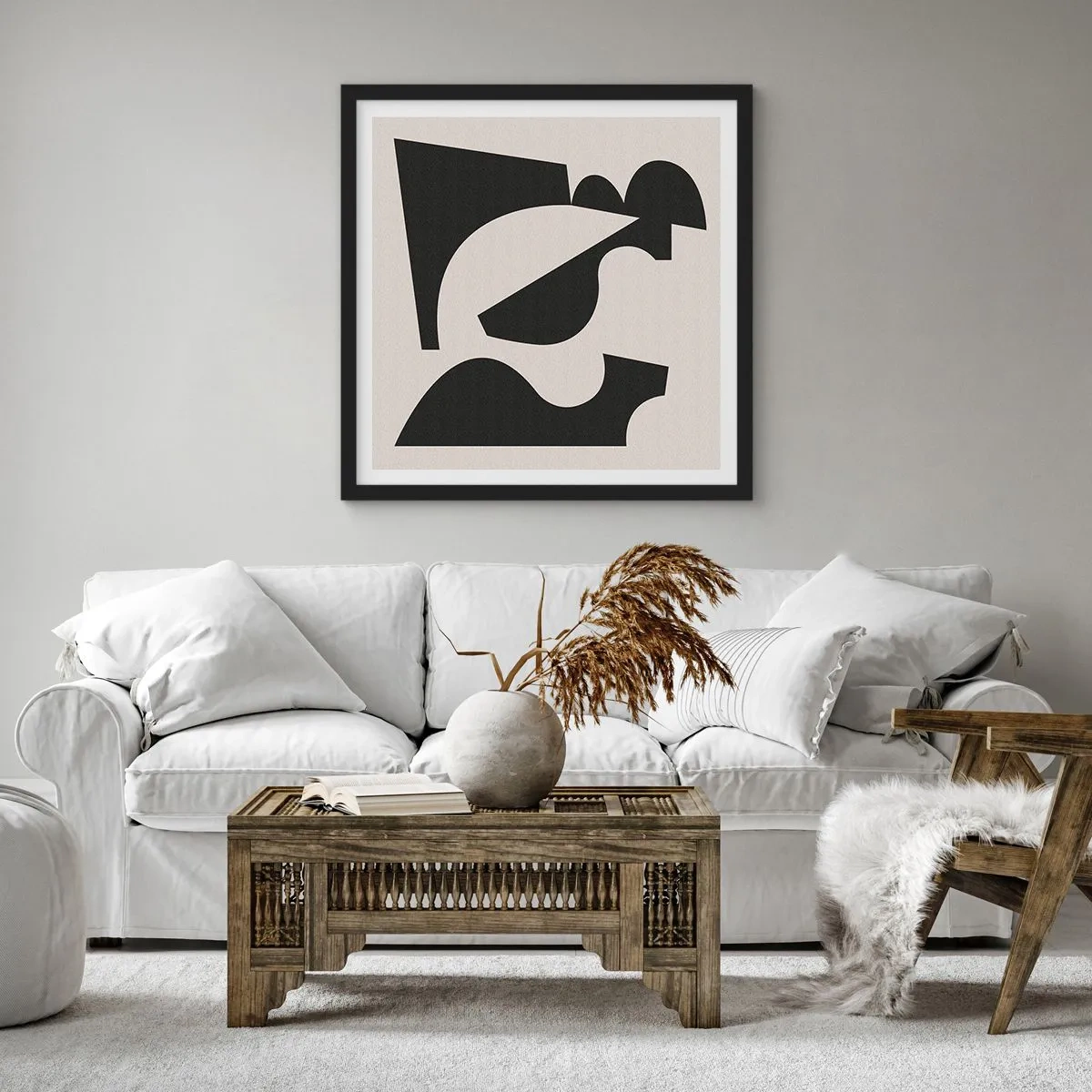 Plakat i sort ramme - Sammensæt din egen - 60x60 cm