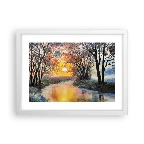 Plakat i hvid ramme - Efterårs atmosfære - 40x30 cm