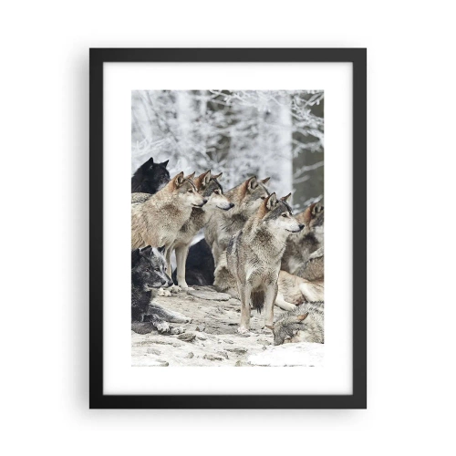 Plakat i sort ramme - Familie og venner - 30x40 cm