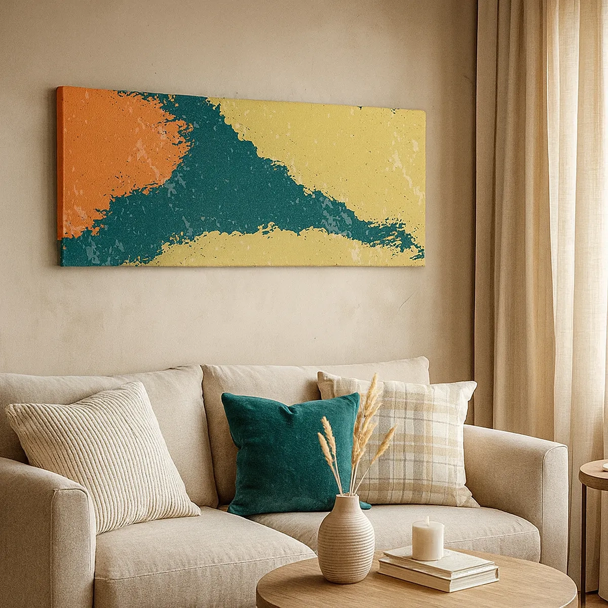 Lærredstryk - Billede på lærred - Abstraktion - i slowmotion - 30x30 cm