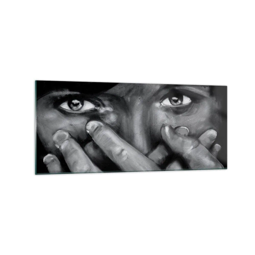 Billede på glas - Jeg vil ikke sige, hvem der har malet det - 120x50 cm
