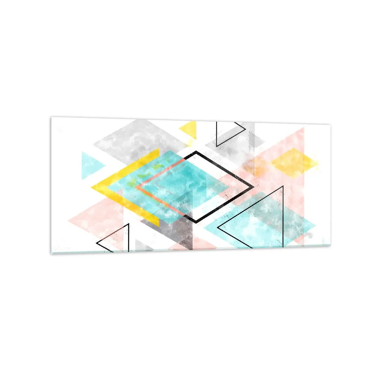 Billede på glas - Geometrisk leg - 120x50 cm