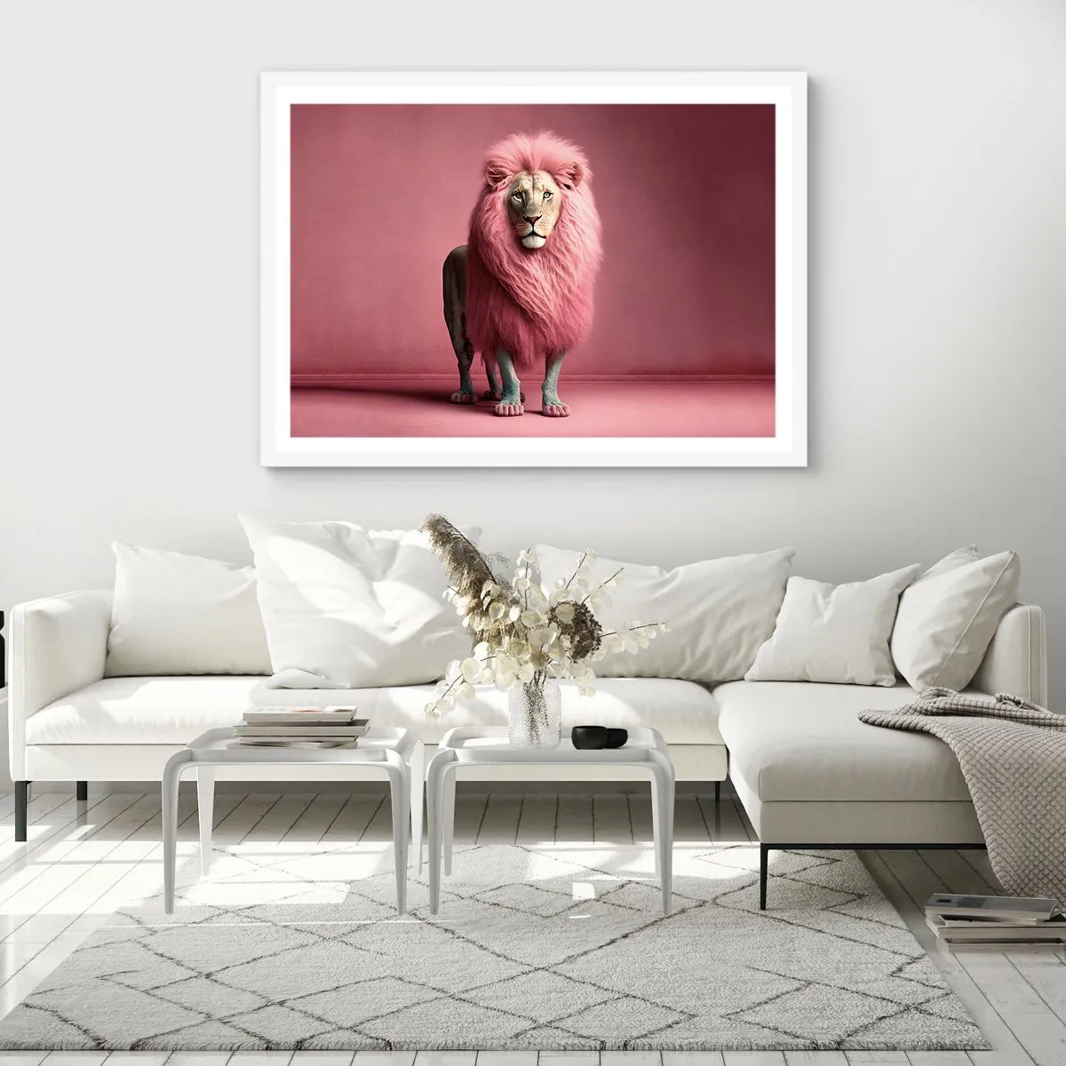 Plakat i hvid ramme - Og du er ikke længere bange - 50x40 cm