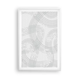 Plakat i hvid ramme - Der er ingen lige vej - 61x91 cm