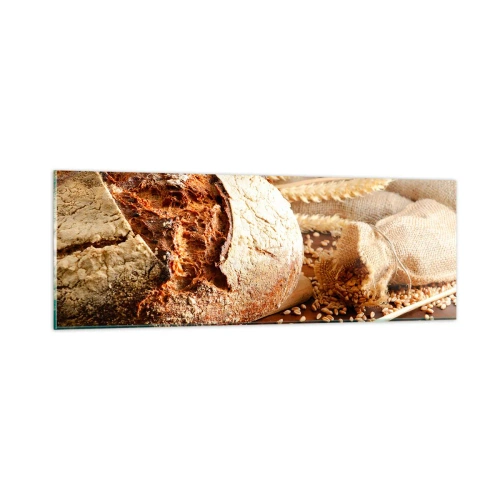 Billede på glas - Appetitlig, velduftende, sprød - 90x30 cm