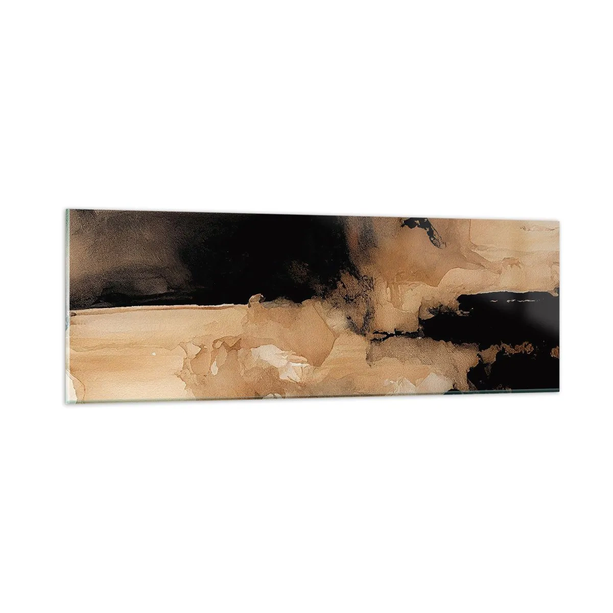 Billede på glas - En spændende abstraktion - 90x30 cm