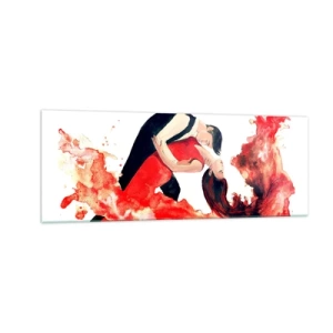 Billede på glas - Tango - en sensuel bølge - 140x50 cm
