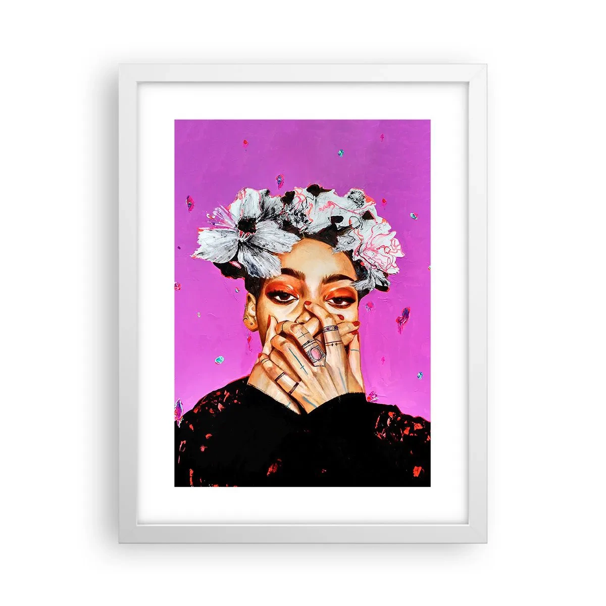 Plakat i hvid ramme - En smule skør - 30x40 cm