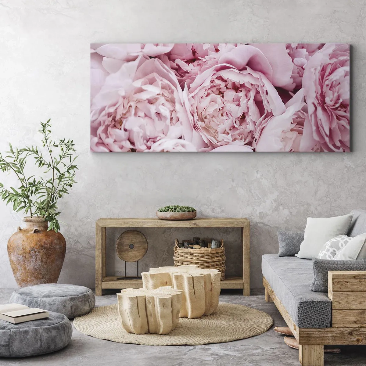 Lærredstryk - Billede på lærred - Hyggeligt og velduftende - 100x40 cm
