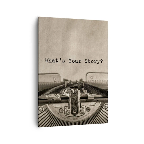 Lærredstryk - Billede på lærred - Fortæl mig - 50x70 cm