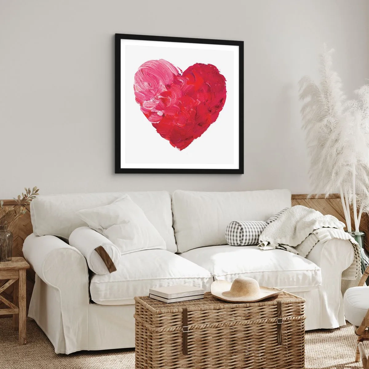 Plakat i sort ramme - All you need is love - 40x40 cm