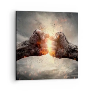 Lærredstryk - Billede på lærred - Stå op til kamp - 70x70 cm