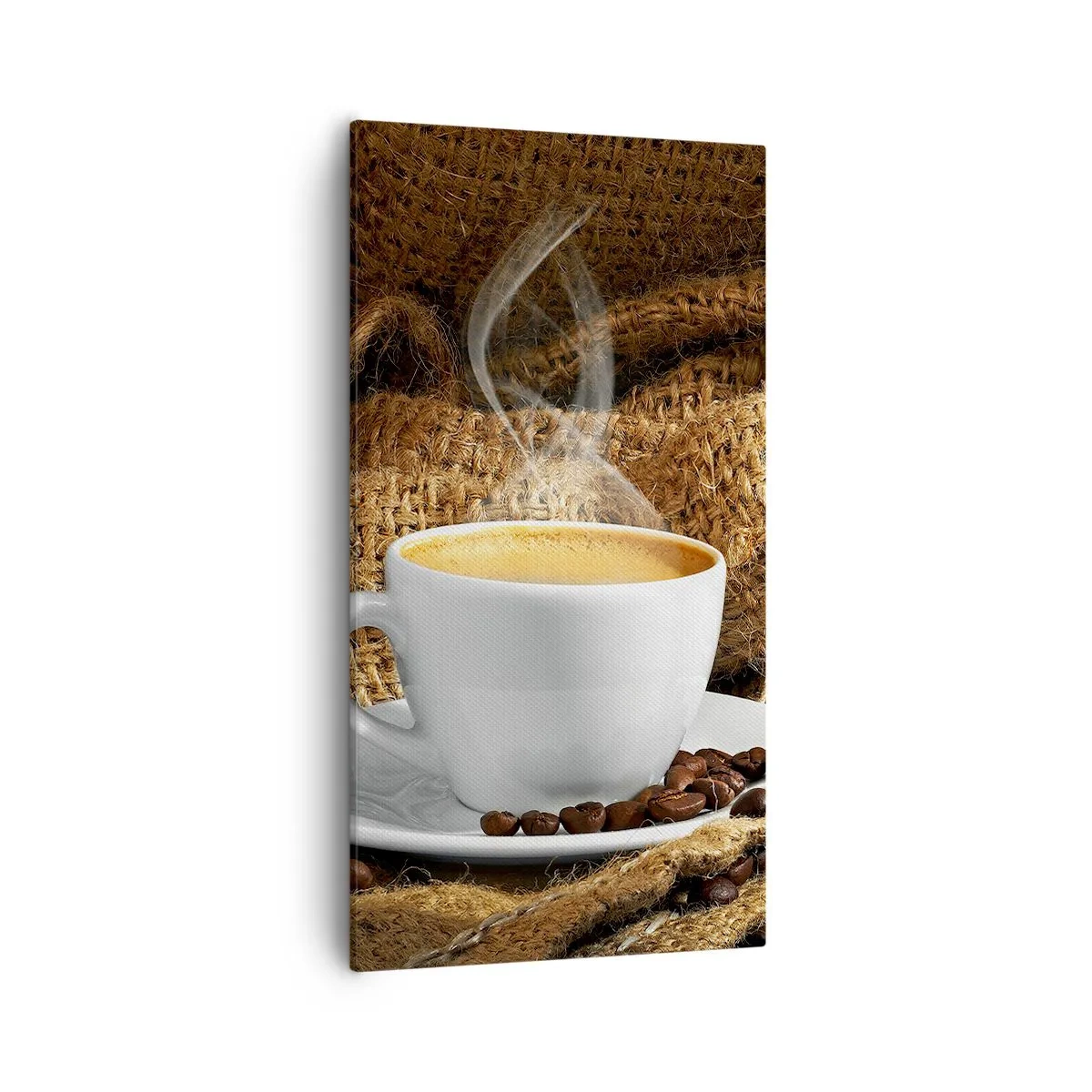Lærredstryk - Billede på lærred - Duften af mokka og honningvæskens tæthed - 55x100 cm