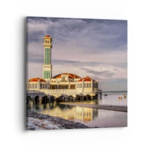 Lærredstryk - Billede på lærred - Naturens tempel - 40x40 cm