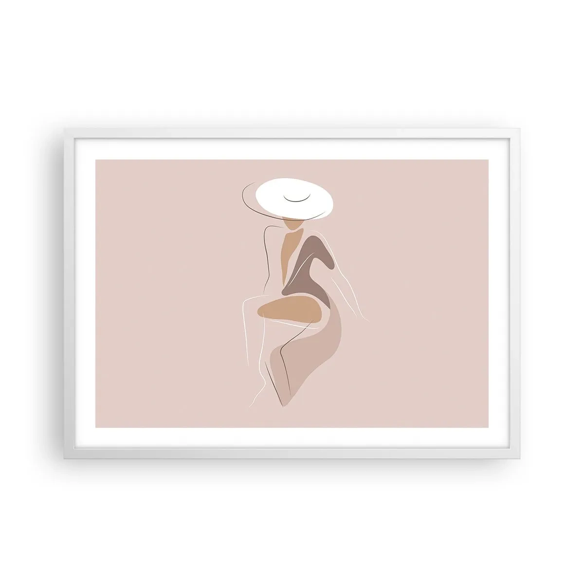 Plakat i hvid ramme - En dame, der skal være - 70x50 cm